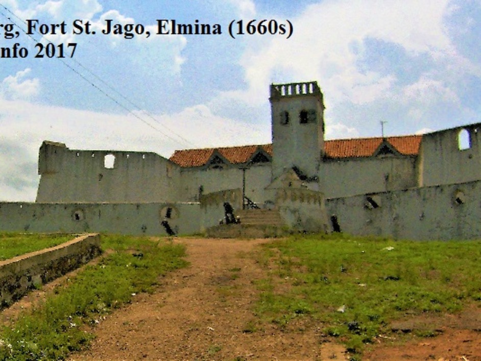 Dutch Fort St Jago, Elmina, Ghana, view from outsidw