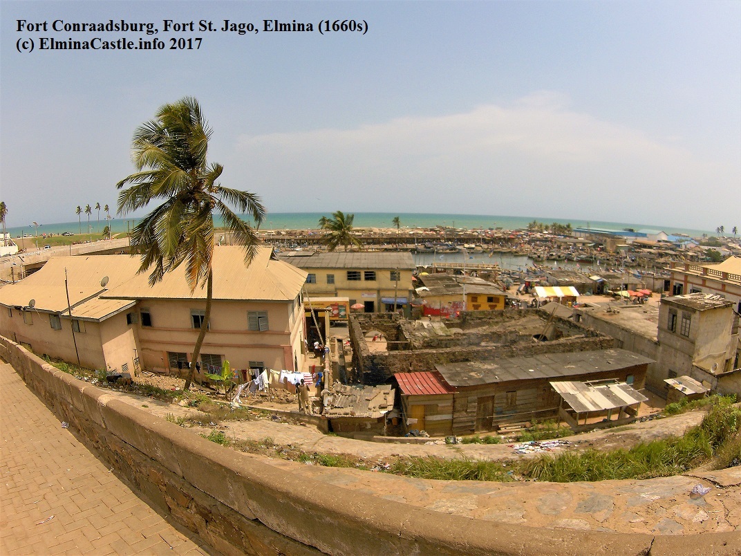 Dutch Fort St Jago, Elmina, Ghana, view to Elmina